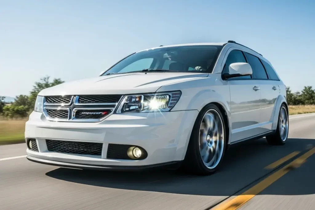 Dodge Journey 2.7L Dodge Journey 2.7L Blanca en carretera con rines deportivos